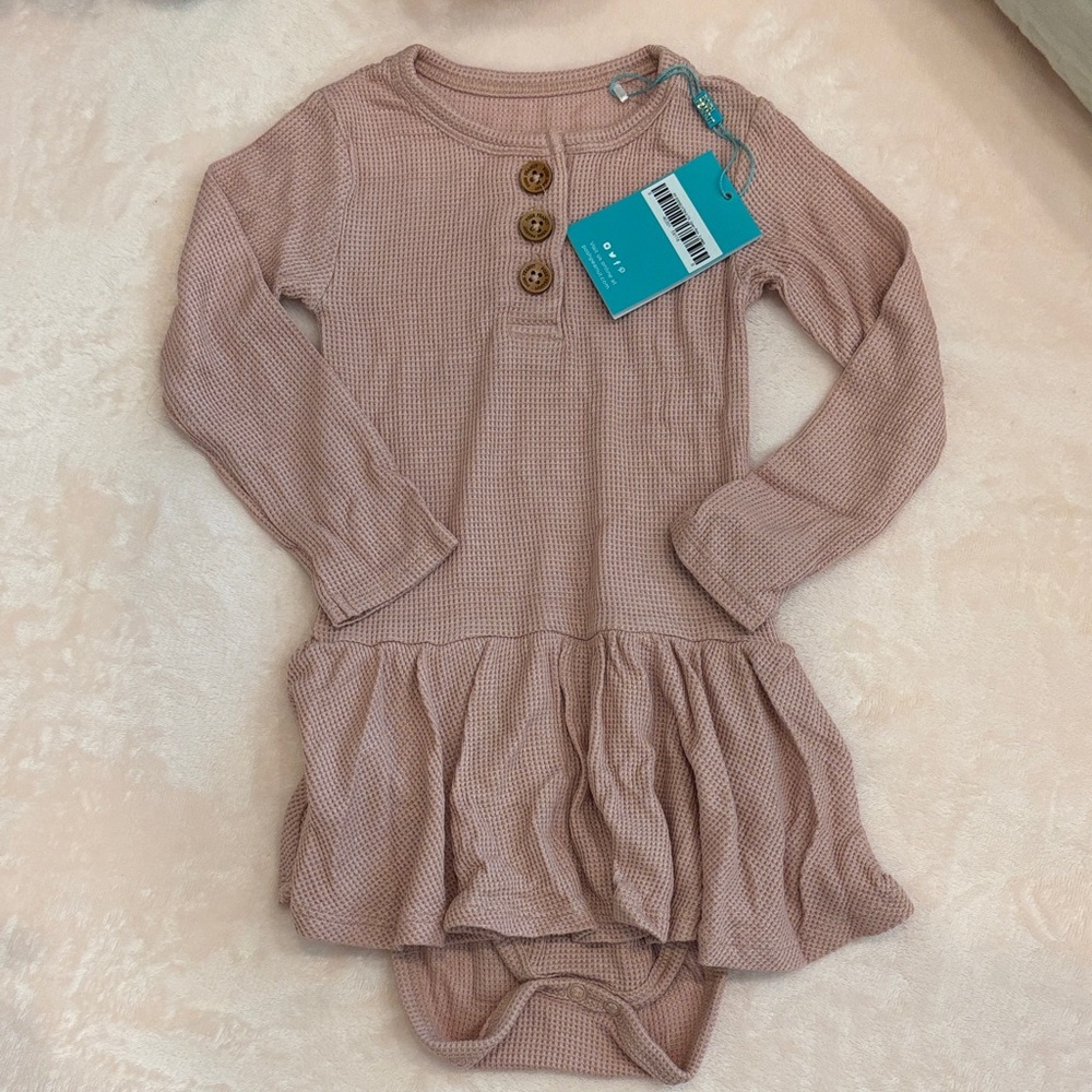 Posh Peanut Blush Knit Baby Dress